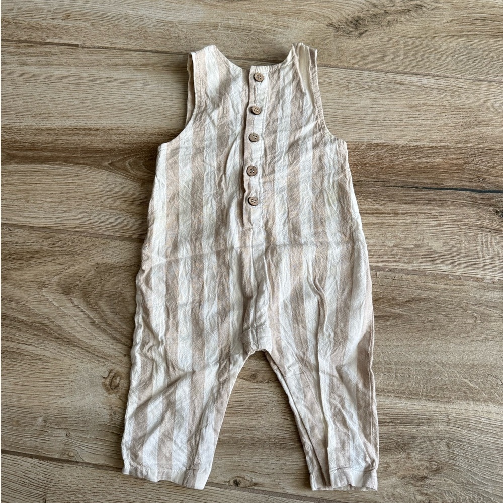 Rylee + Cru Cream Striped Bodysuit